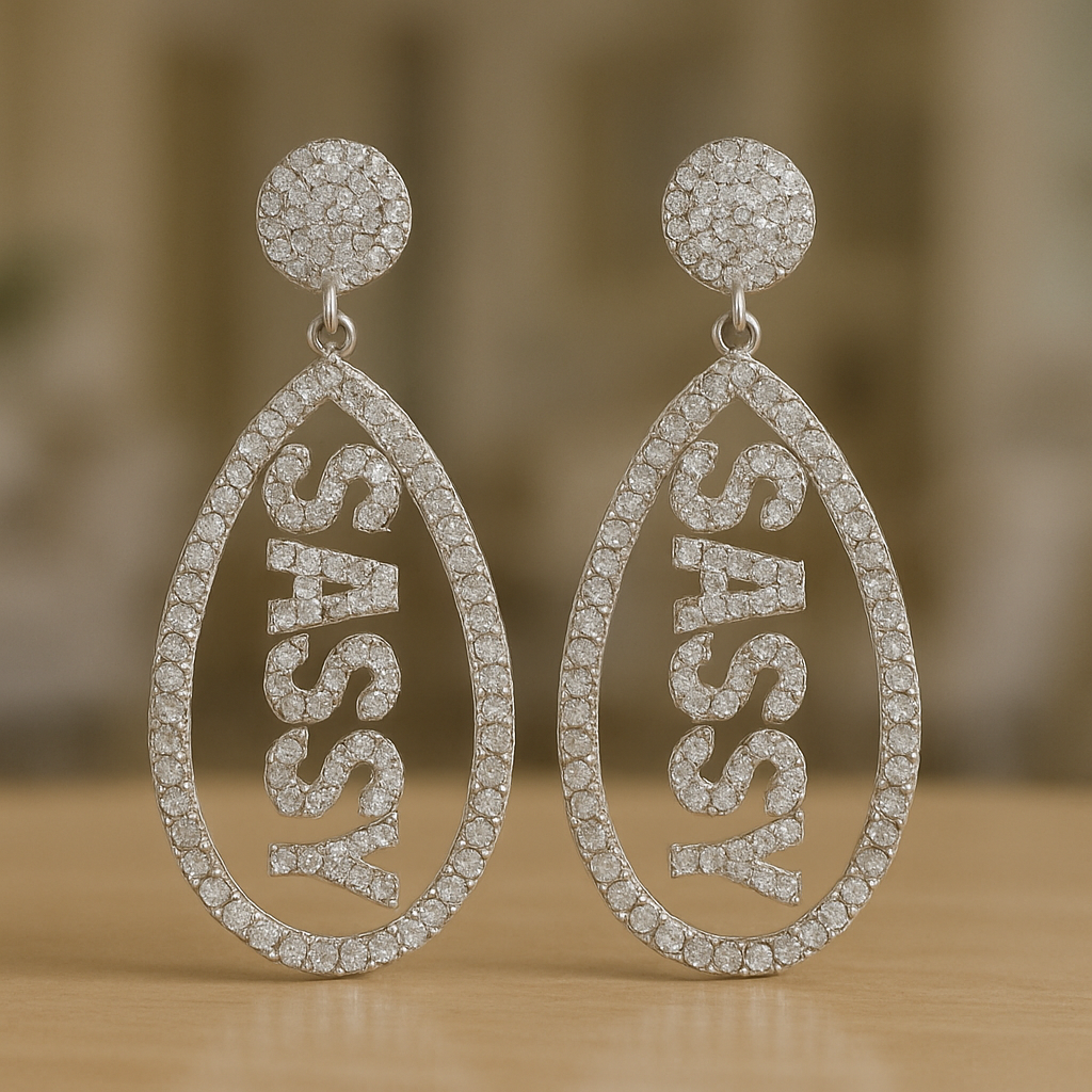 SASSY rhinestone statement earrings